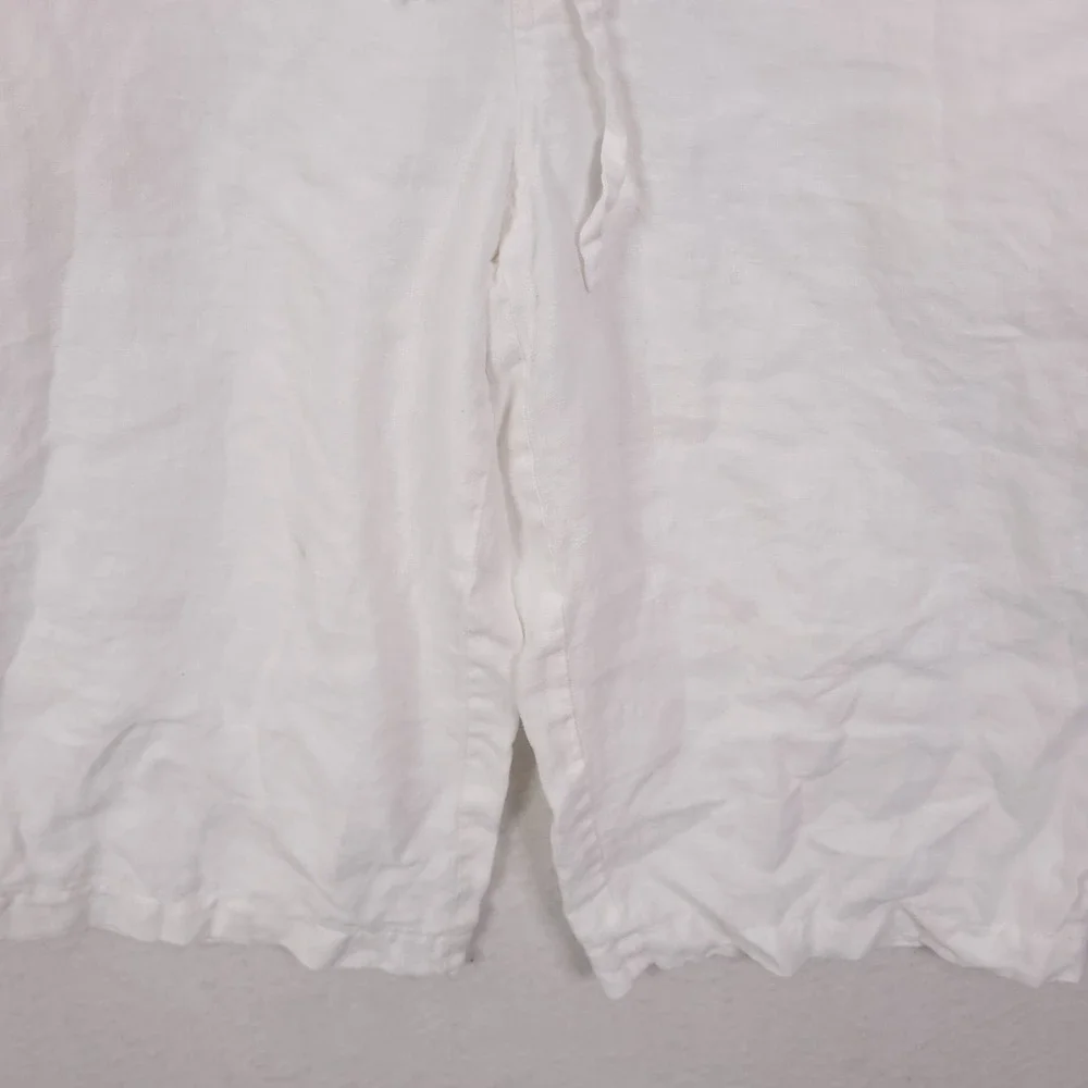 Martin Gordon Linen Shorts Mens Medium White Drawstring Casual Summer Beach